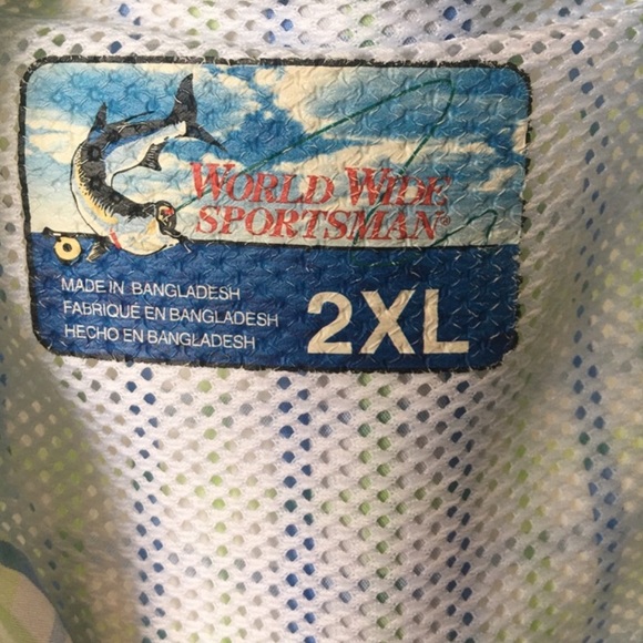 Worldwide Sportsman plaid fishing hot weather button up long sleeve Size 2XL - Picture 9 of 11